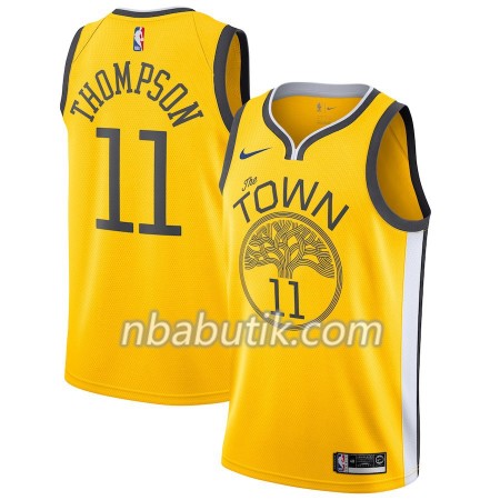 NBA Mænd Trøje Golden State Warriors Klay Thompson 11 2018-19 Nike Gul Swingman